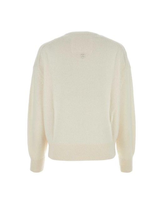 Givenchy White Rundhalspullover