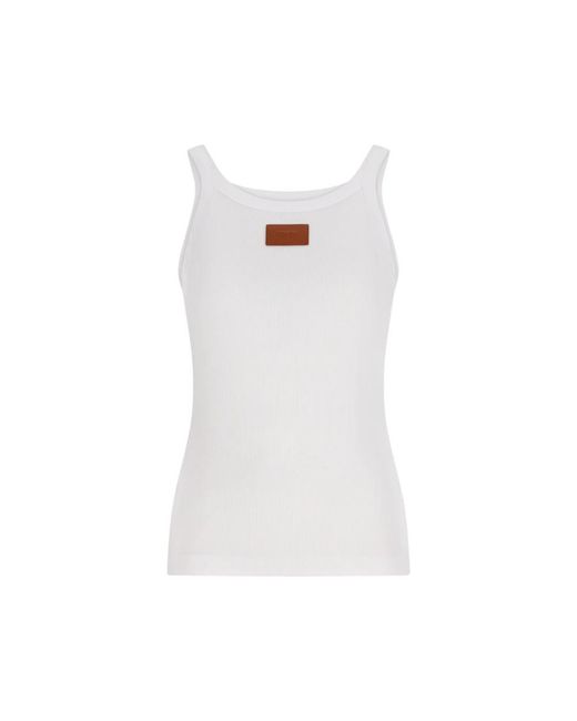 Fendi White Sleeveless Tops
