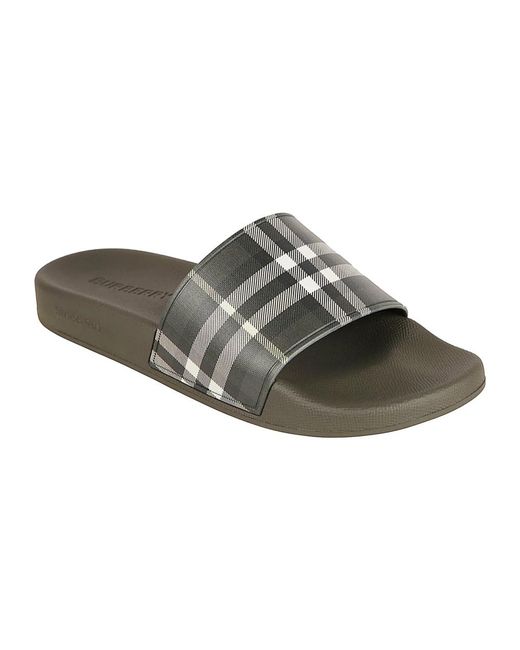 Burberry Gray Sliders for men