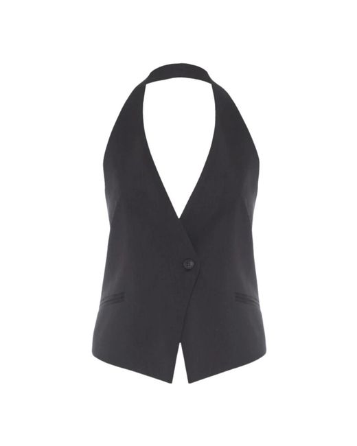 Soallure Blue Sleeveless Tops