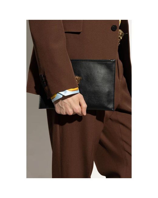 Clutches di Versace in Black da Uomo