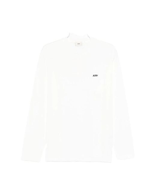 Autry White Long Sleeve Tops for men