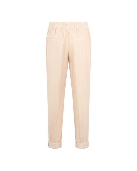 Peserico Natural Cropped Trousers
