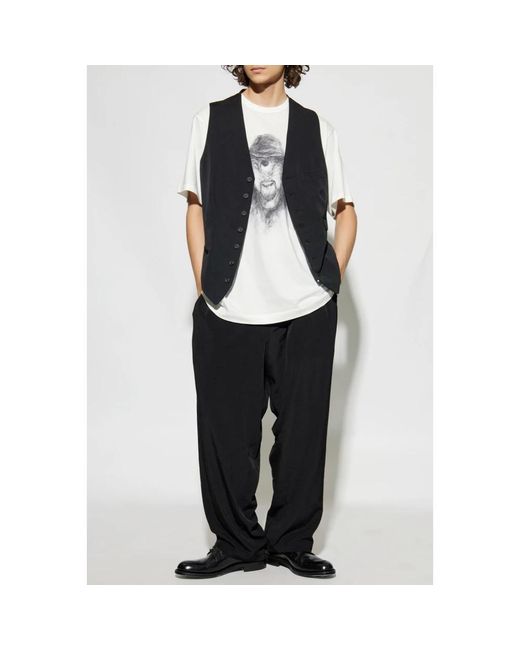 Wide Trousers Yohji Yamamoto de hombre de color Black