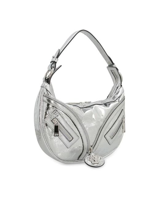 Shoulder Bags Versace de color Metallic