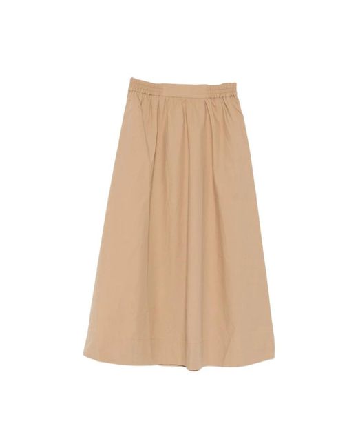 Yerse Natural Midi Skirts