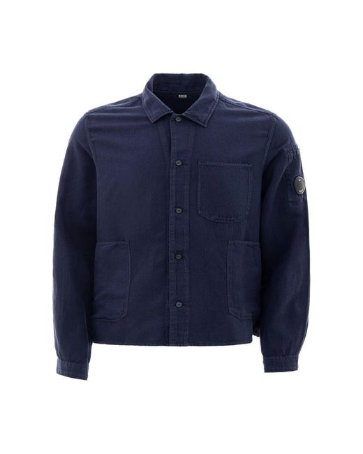 C P Company Blue Light Jackets for men