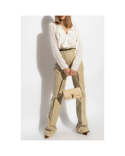 Tom Ford Wide Trousers in het Natural