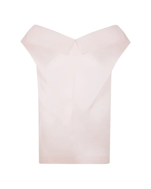 Khaite Pink Sleeveless Tops