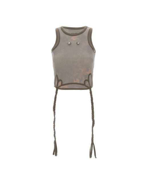 ANDERSSON BELL Gray Sleeveless Tops