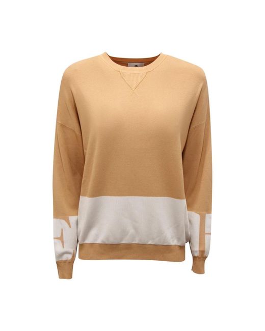 Elisabetta Franchi Brown Round-Neck Knitwear