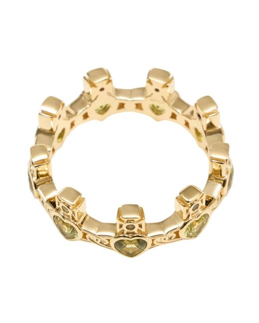 Vivienne Westwood Accessoires ,Geel ,Renatta Ring in het Metallic