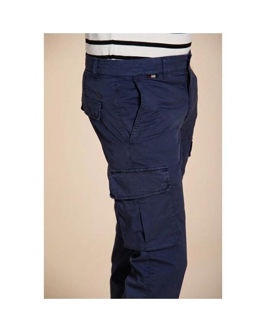 Mason's Blue Slim-Fit Trousers for men