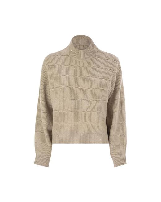 Turtlenecks di Brunello Cucinelli in Natural