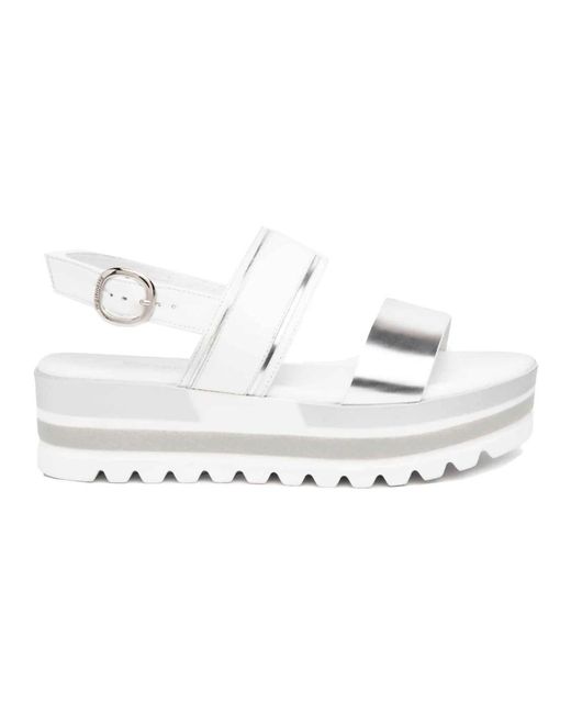 Nero Giardini White Flat Sandals