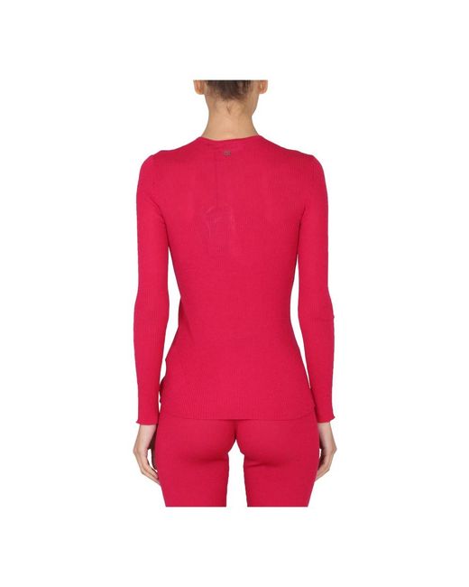 DSquared² Red Gerippter Strickpullover Mit Knöpfen