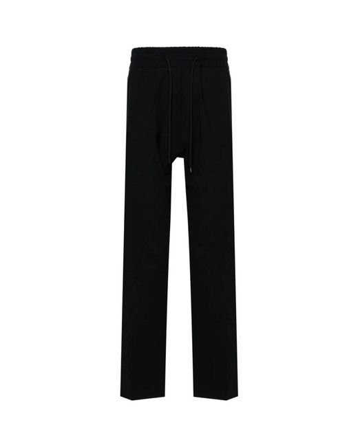 Dondup Black Straight Trousers for men