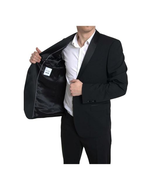 Dolce & Gabbana Schwarzer slim fit 2-teiler anzug in Black für Herren