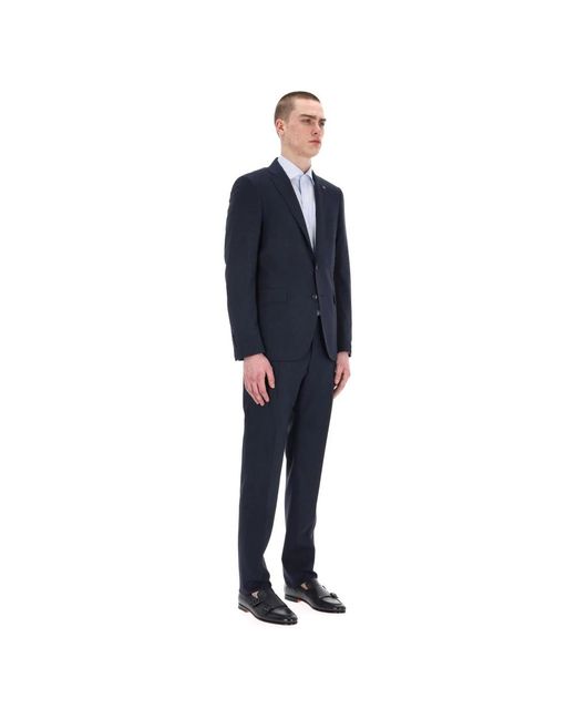Tagliatore Men's Blue Single Breasted Suits
