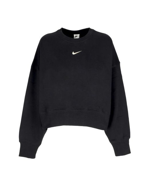 Nike Black Schwarz/weiß oversized crewneck sweatshirt