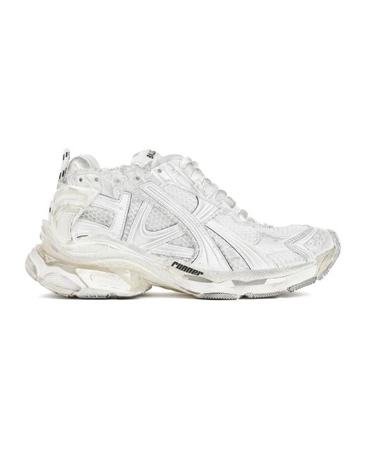 Balenciaga White Weiße mesh runner sneakers