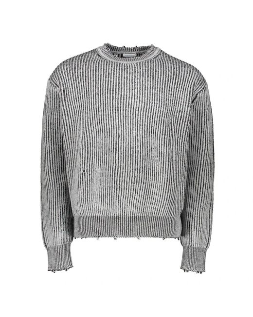 John Elliott Gray Round-Neck Knitwear for men