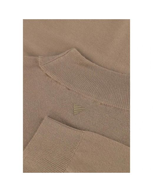 Pure Path Truien & Vesten ,Mockneck Sweater Voor in het Brown voor heren