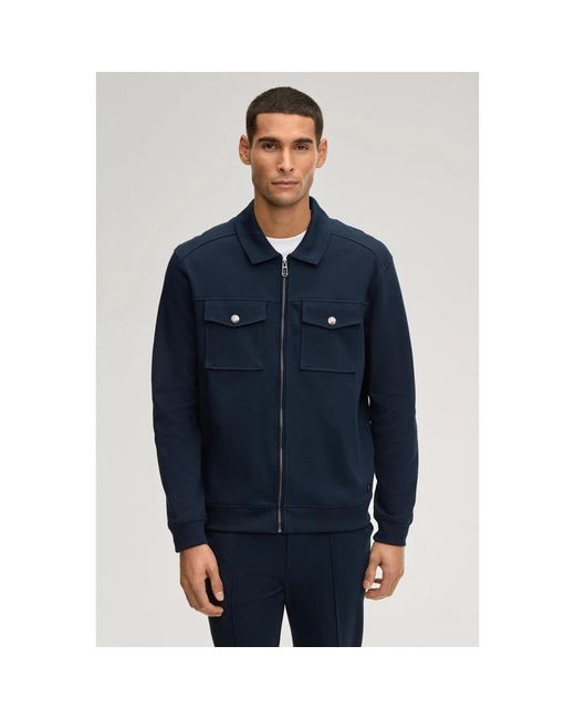Joop! Zip-Through Sportjack in het Blue voor heren