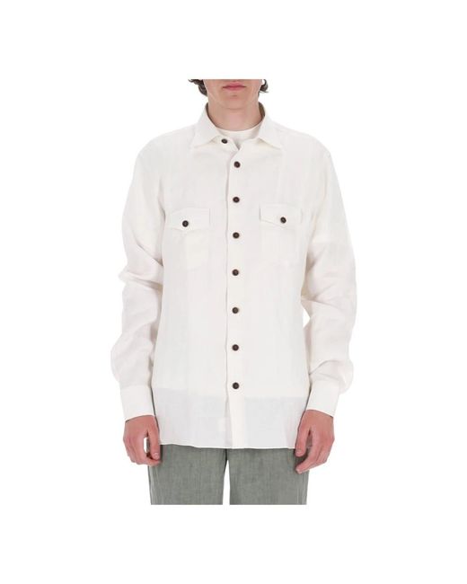 Borriello White Casual Shirts for men
