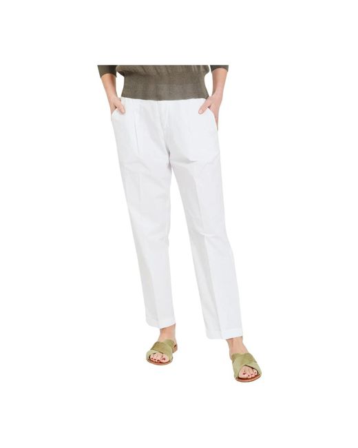Straight Trousers di Alpha Studio in White