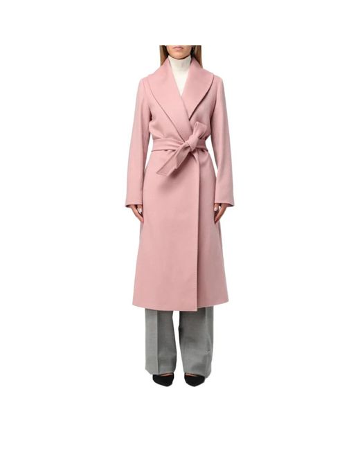 Max Mara Pink Wollmantel Im Array-Stil