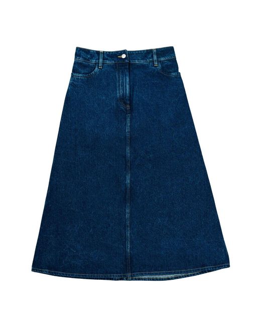 Studio Nicholson Blue Denim Skirts
