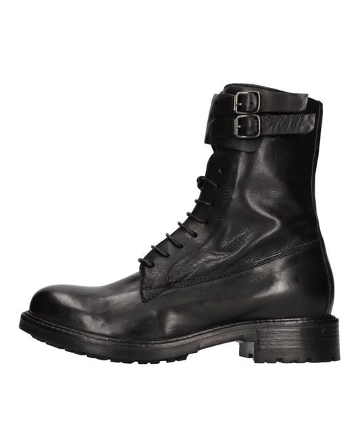 Hundred 100 Black Lace-Up Boots