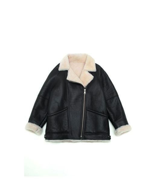 Just things we like Faux Fur & Shearling Jackets in het Black