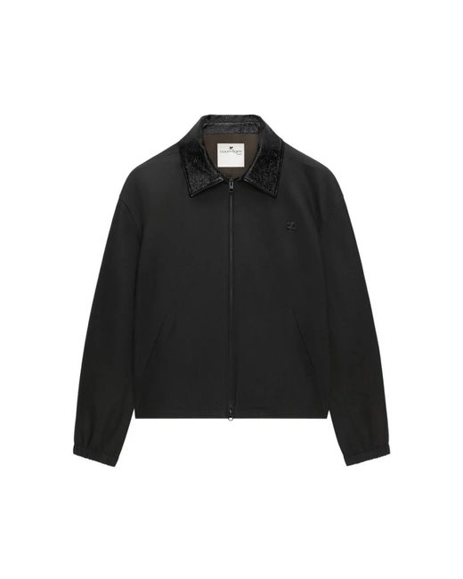 Courreges Black Bomber Jackets