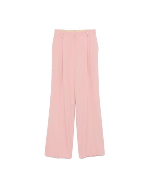 Dries Van Noten Pink Wide Trousers