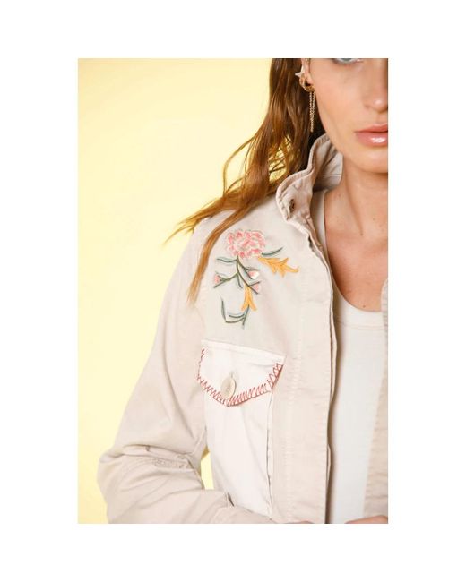 Mason's Natural Eva field jacket mit stickereien