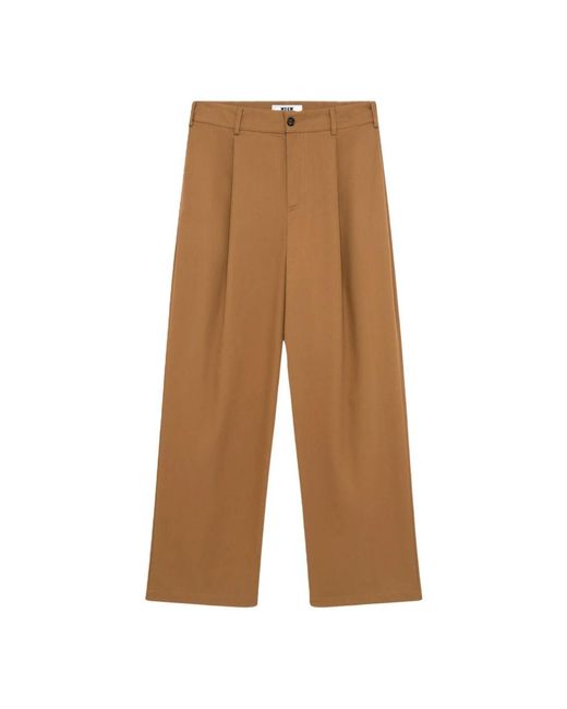 Wide Trousers MSGM de hombre de color Brown