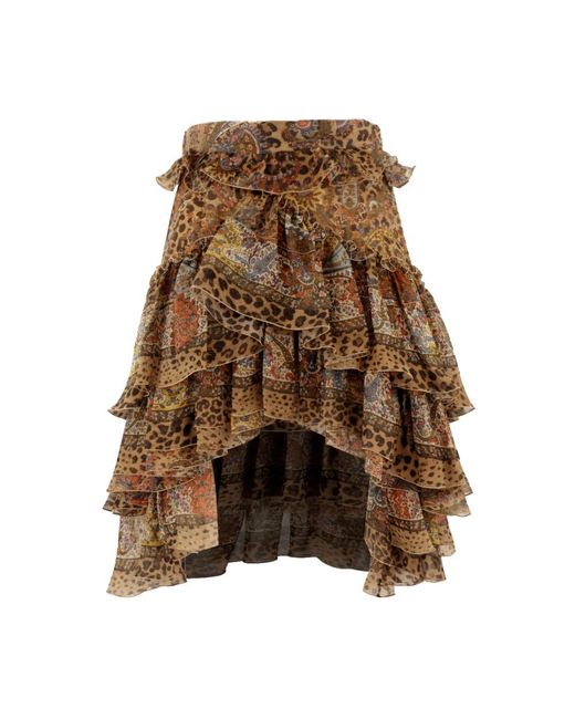 Etro Brown Short Skirts