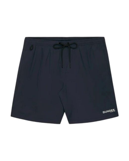 Sundek Blue Casual Shorts for men