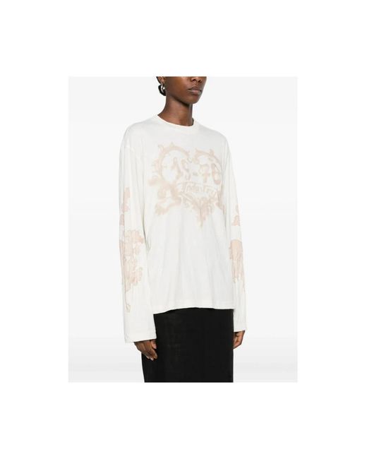 DIESEL White Long Sleeve T-Shirts