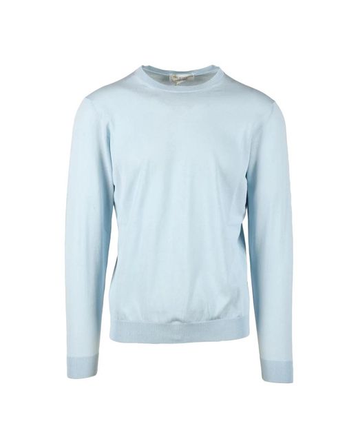 FILIPPO DE LAURENTIIS Blue Round-Neck Knitwear for men