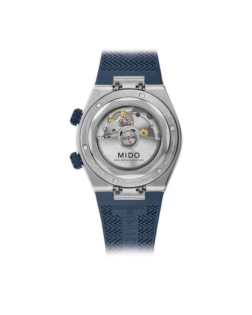 MIDO Accessoires ,Blauw ,Multifort 8 Two Crowns in het Blue