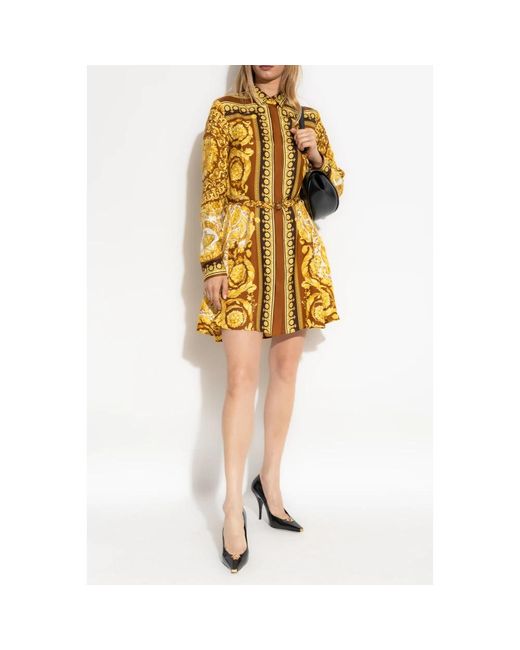 Shirt Dresses Versace en coloris Yellow