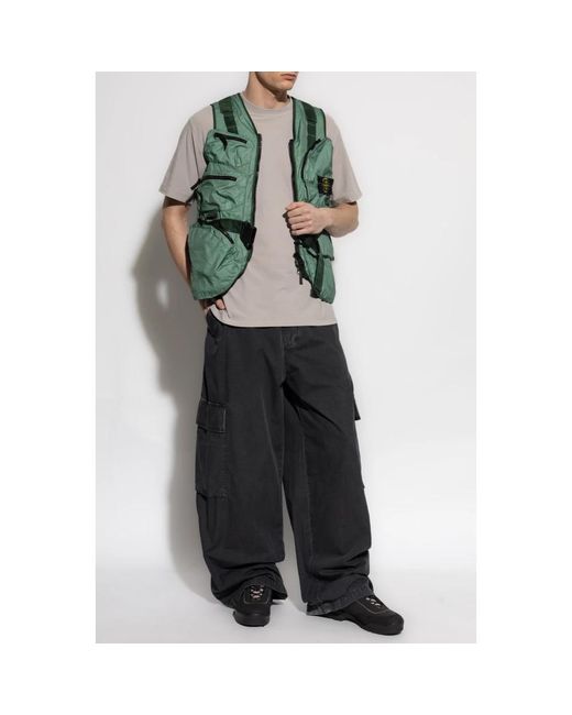 Stone Island Green Vests for men