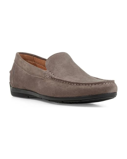 Geox Schoenen ,Grijs ,Katoen Grijze Loafers Voor Mannen in het Gray voor heren