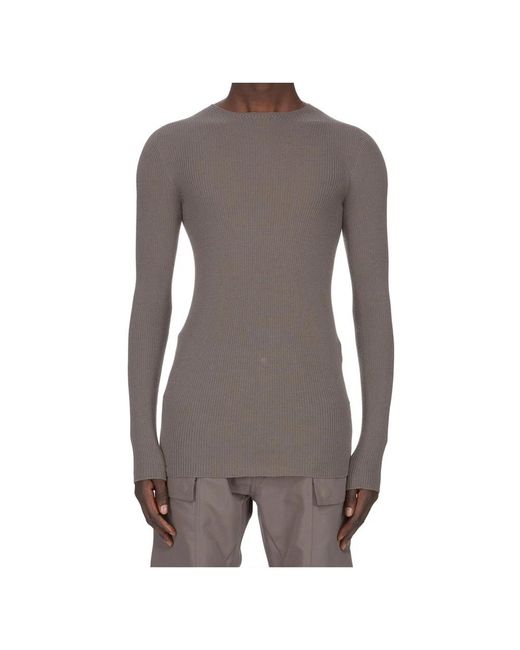 Round-Neck Knitwear Rick Owens de hombre de color Brown
