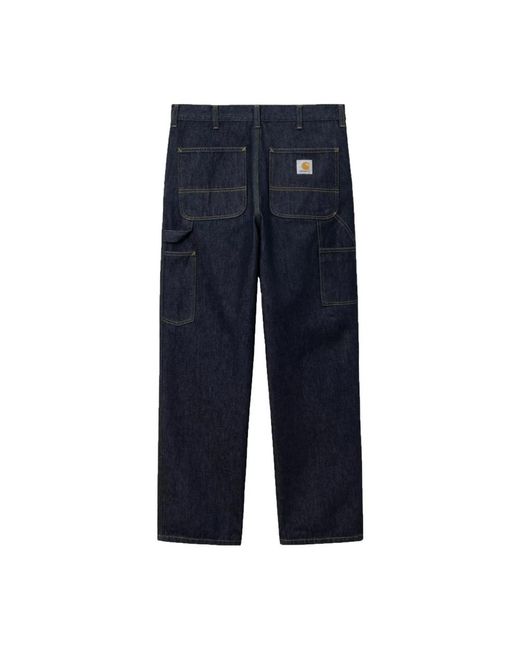 Carhartt Blue Straight Fit Jeans for men