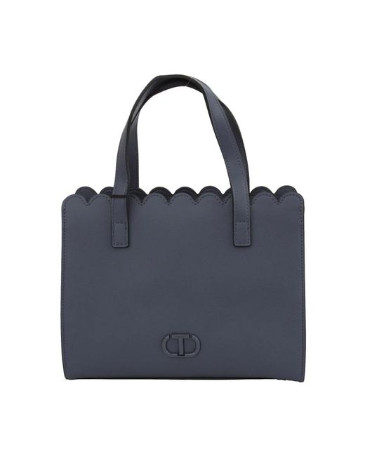 Twin Set Blue Tote Bags
