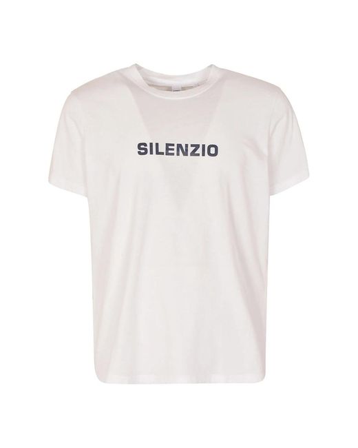Aspesi Tops ,Wit ,Katoen Silenzio Katoenen Jersey T-Shirt Wit in het White voor heren